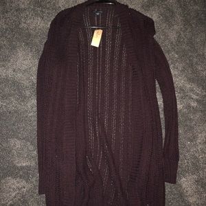 AMERICA EAGLE PURPLE CARDIGAN